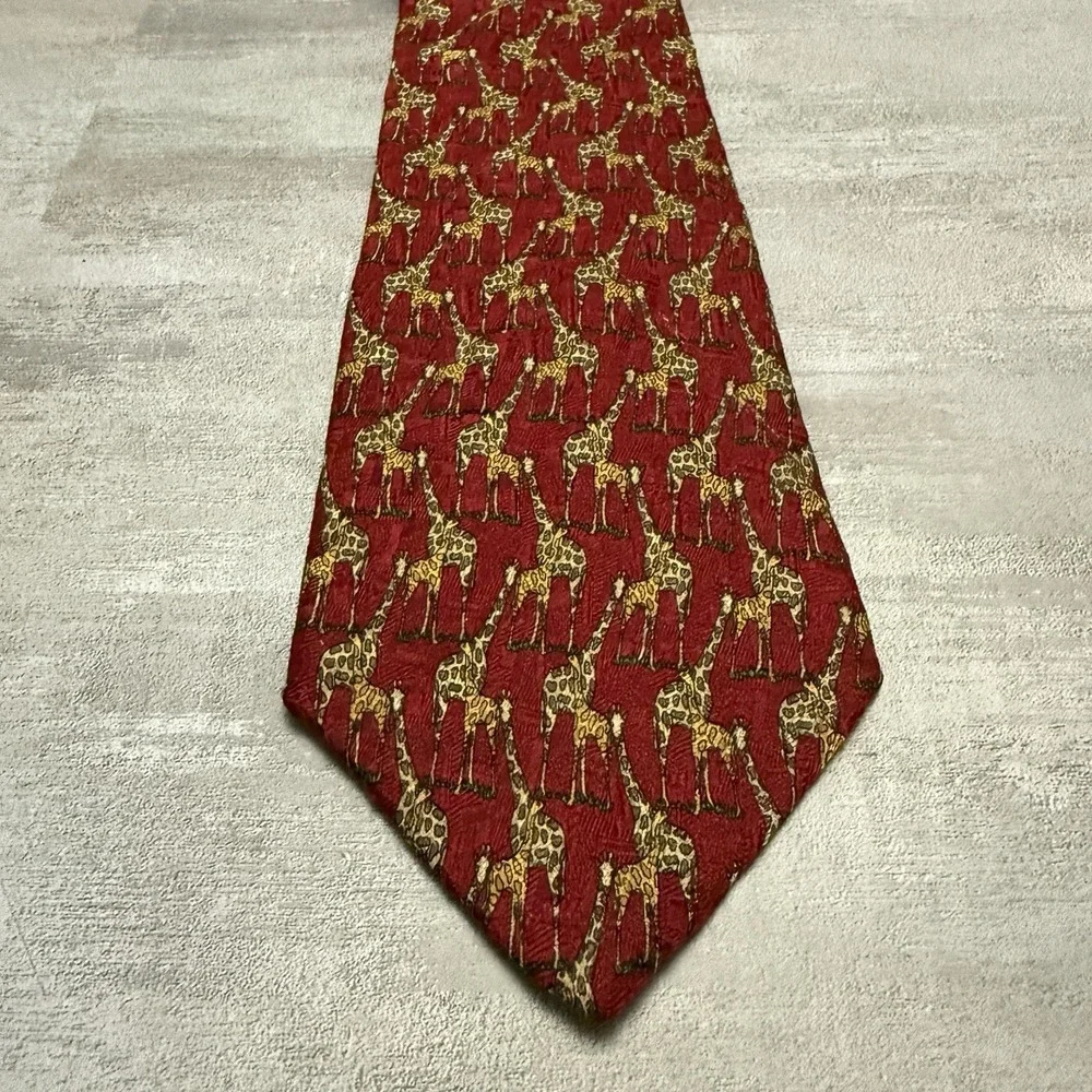 Paul Fredrick Red Giraffe Men's‎ Necktie Safari Wildlife Animals 4